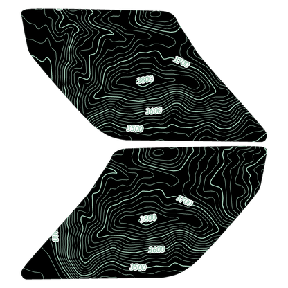 Topo Interior Lower Front Door Card Insert Overlays (Printed Series) - 2021+ Bronco 4 Door