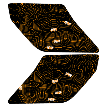 Topo Interior Lower Door Card Insert Overlays (Printed Series) - 2021+ Bronco 2 Door