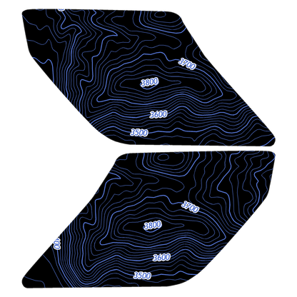 Topo Interior Lower Front Door Card Insert Overlays (Printed Series) - 2021+ Bronco 4 Door