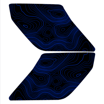 Topo Interior Sun Visor Overlays (Printed Series) - 2021+ Bronco (NO Homelink)