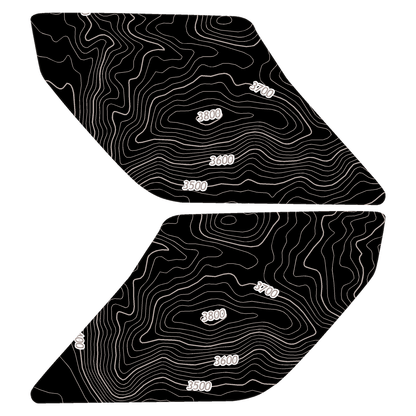 Topo Interior Lower Door Card Insert Overlays (Printed Series) - 2021+ Bronco 2 Door