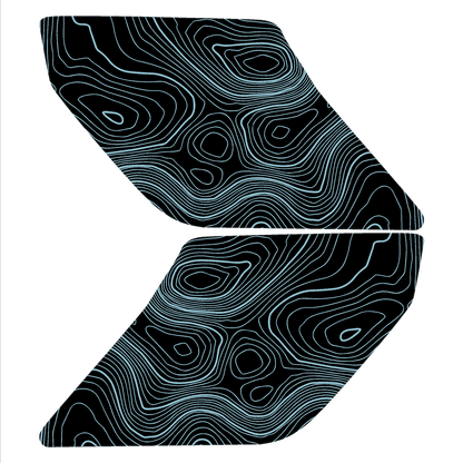 Topo Interior Sun Visor Overlays (Printed Series) - 2021+ Bronco (with Homelink)