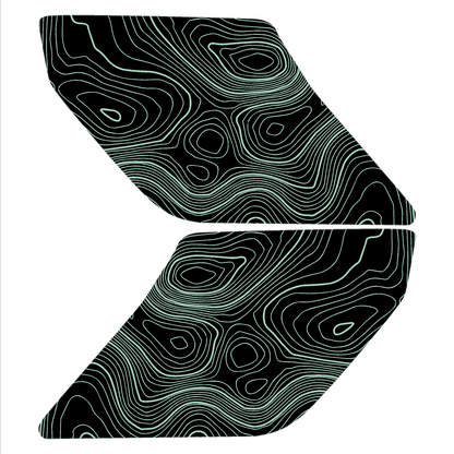 Topo Interior Sun Visor Overlays (Printed Series) - 2021+ Bronco (NO Homelink)