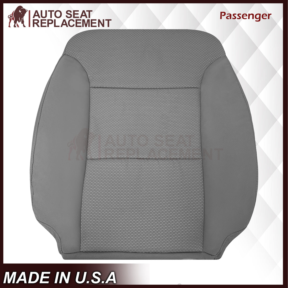 2014-2019 GMC Sierra W/T Base Work Truck Replacement Cloth Seat Cover: Gray