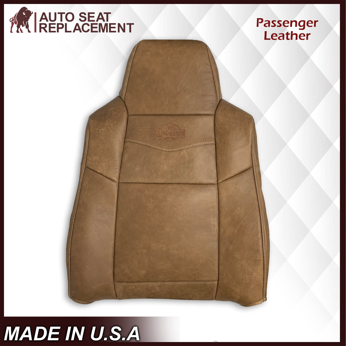 2002-2007 Ford F250 F350 King Ranch Replacement Raw Cowhide Genuine Leather Seat Covers