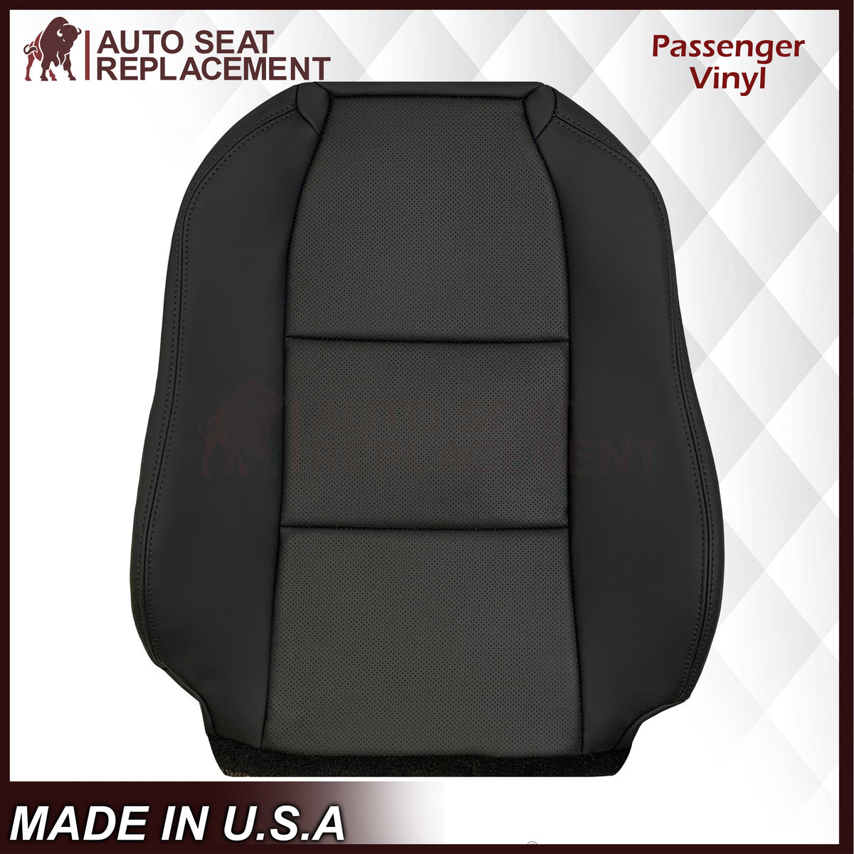 2005 - 2008 Acura TL Driver Or Passenger Replacement Genuine Leather or Synthetic Leather Seat Covers: Perforated Black
