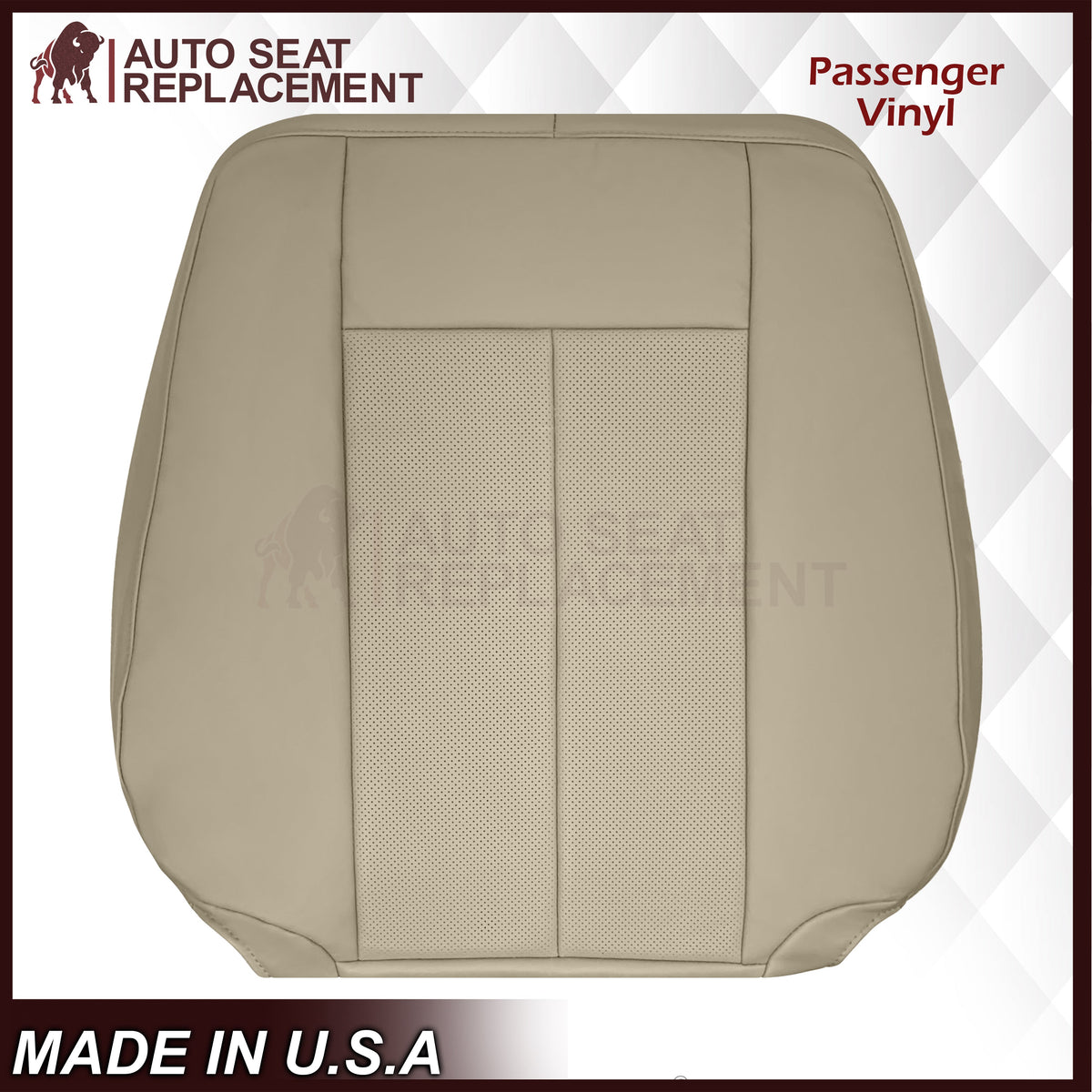 2007-2014 Ford Expedition Eddie Bauer/XLT Replacement Perforated Genuine Leather/Syn. Leather Seat Cover In Tan