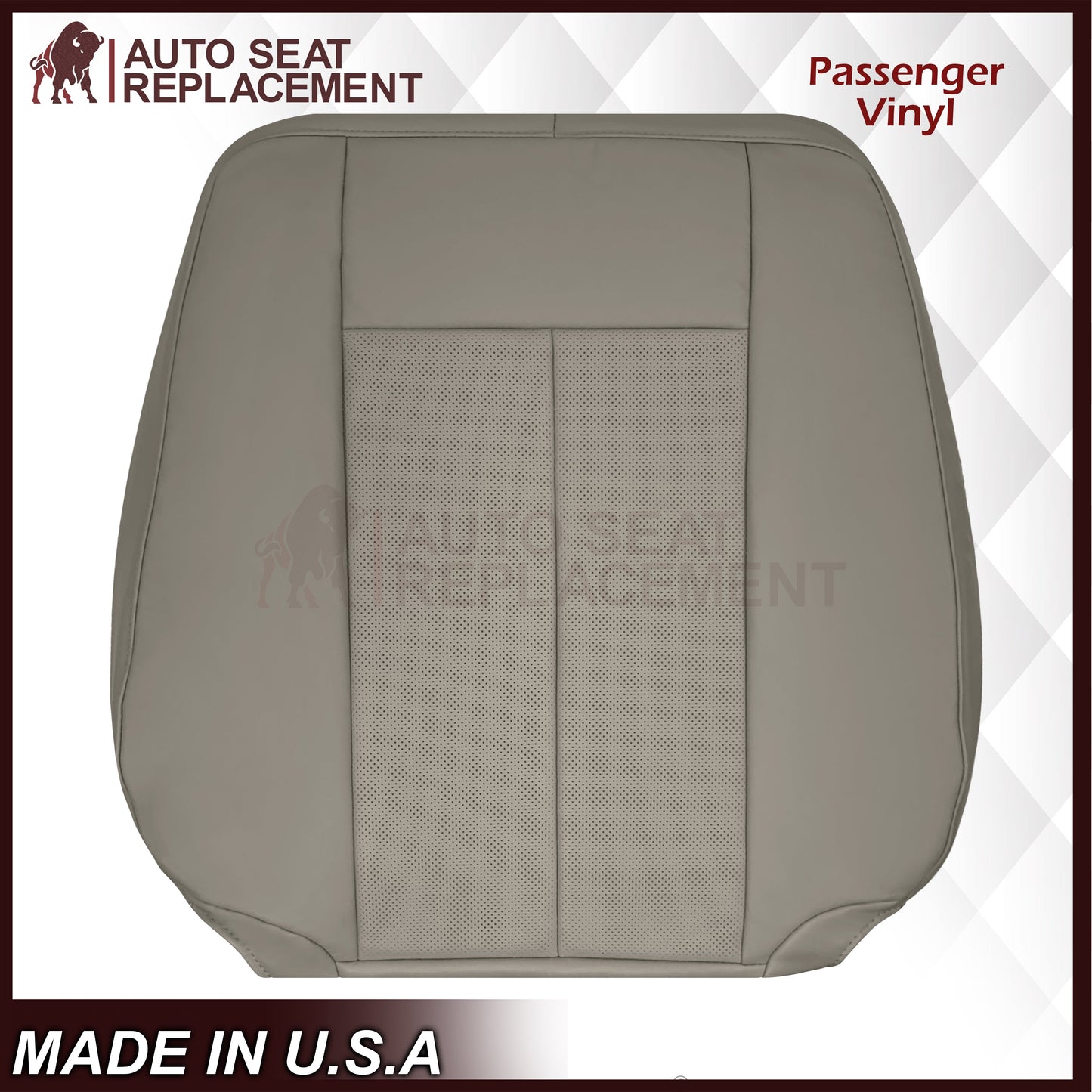2007-2014 Ford Expedition Eddie Bauer/XLT PERFORATED Leather Replacement Seat Cover in Gray