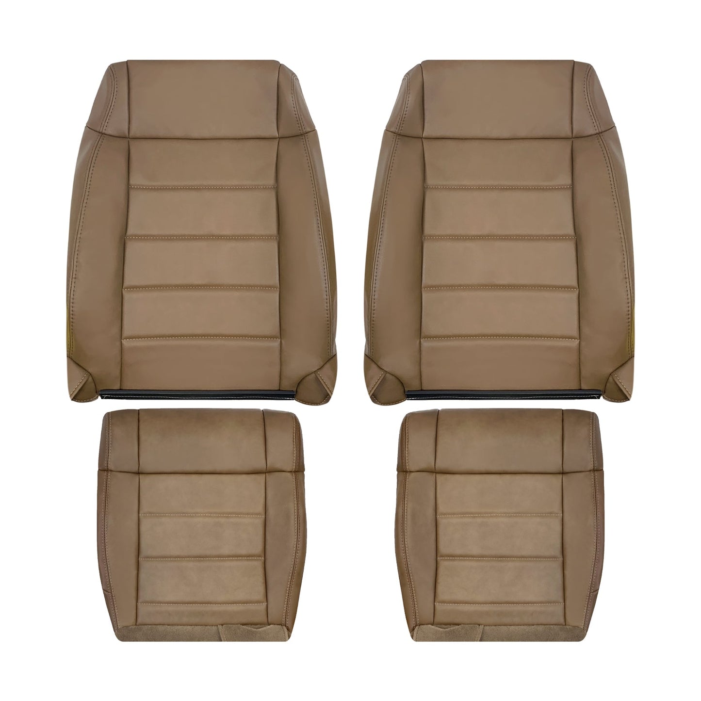 2007-2012 Jeep Wrangler-Replacement Driver OR Passenger Seat Cover In Dark Saddle Brown