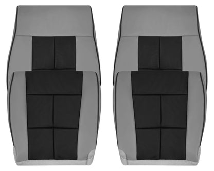 2007 - 2014 Lincoln Navigator Bottom Seat Cover in 2 Tone Gray & Black Leather or Vinyl
