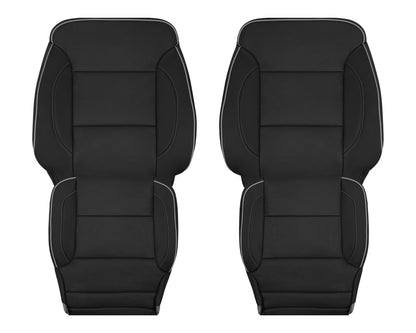 2014-2019 Chevy Silverado 1500 2500HD 3500HD High Country Replacement Perforated Genuine Leather OR Synthetic Leather Seat Covers: Black