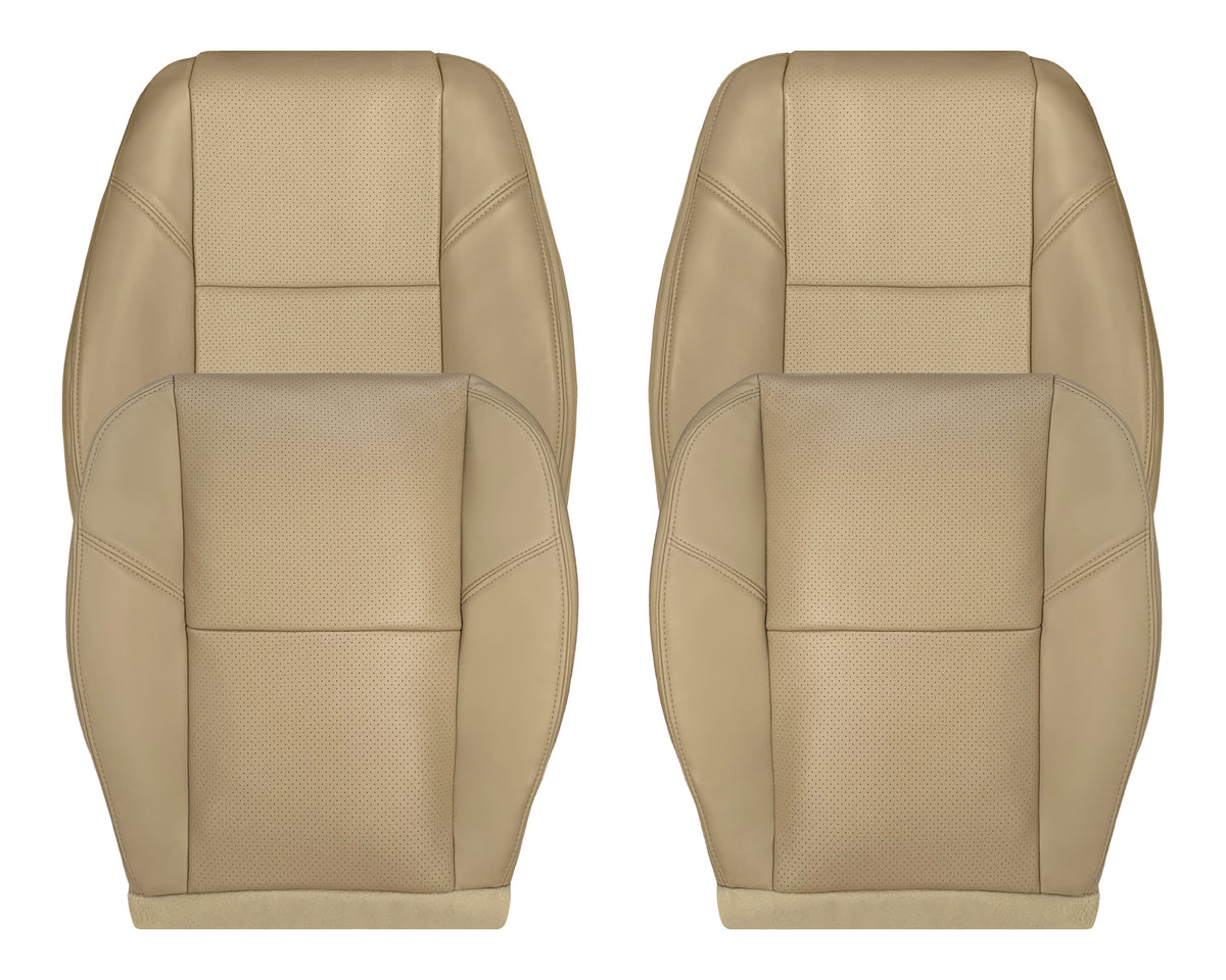 2007-2014 Chevy Silverado Suburban Tahoe Perforated Seat Cover in Light Cashmere Tan: Choose From Variation