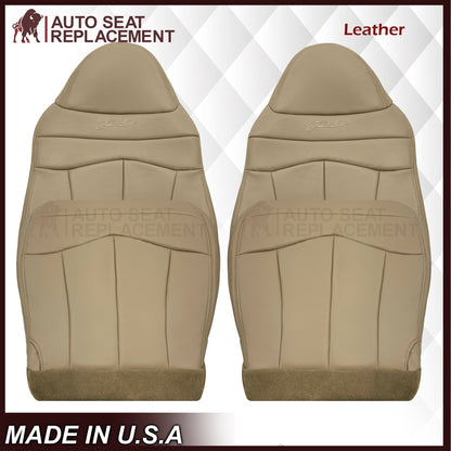 1999-2003 Ford F150 Lariat Replacement Seat Cover in Tan: Choose Leather or Vinyl