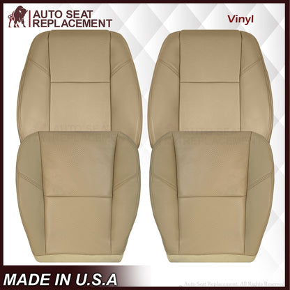 2009-2014 GMC Sierra & Yukon Denali Perforated Seat Cover in Light Cashmere Tan: Choose From Variation