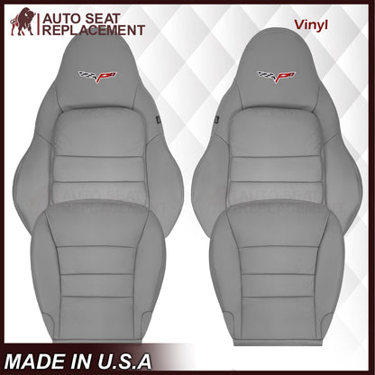 2005-2013 Chevy Corvette Replacement Seat Covers: C6 Gray Perforated