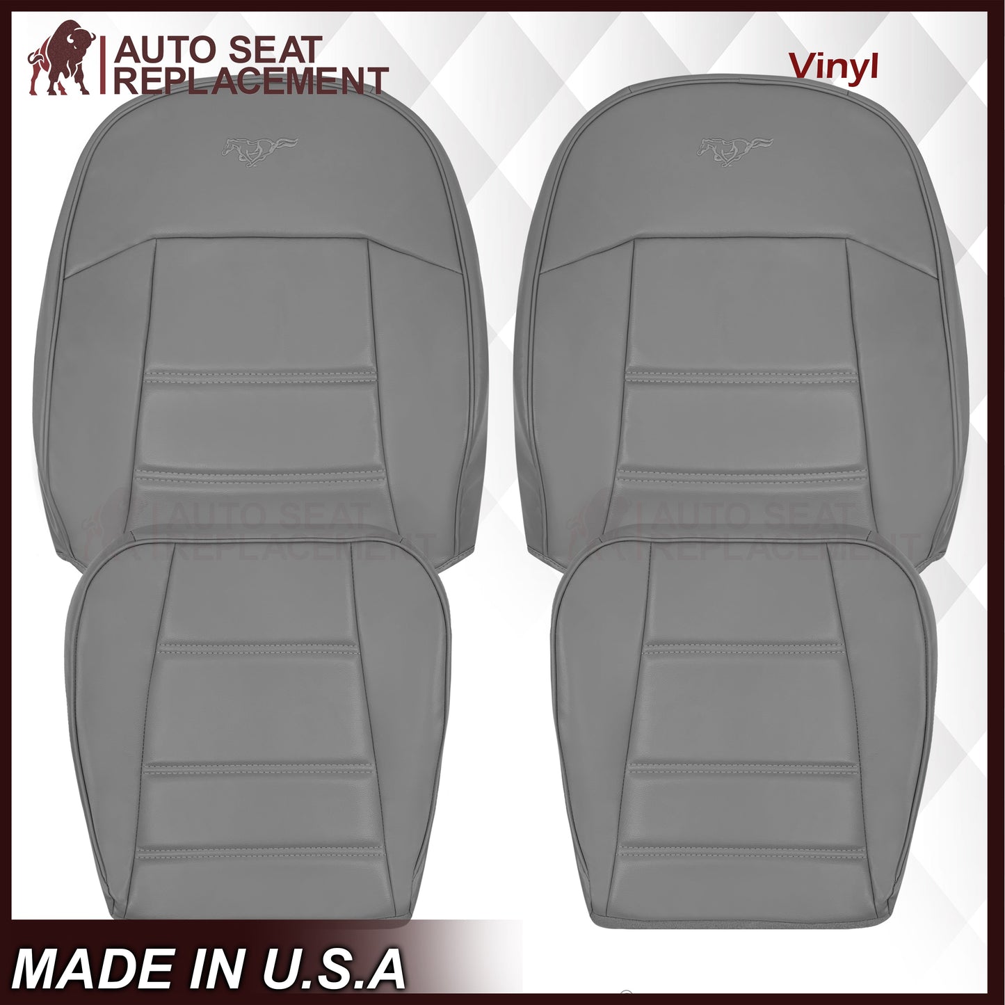 1999-2004 Ford Mustang V6 Replacement Seat Cover In Gray: Choose From Variation