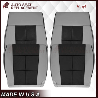 2007 - 2014 Lincoln Navigator Bottom Seat Cover in 2 Tone Gray & Black Leather or Vinyl