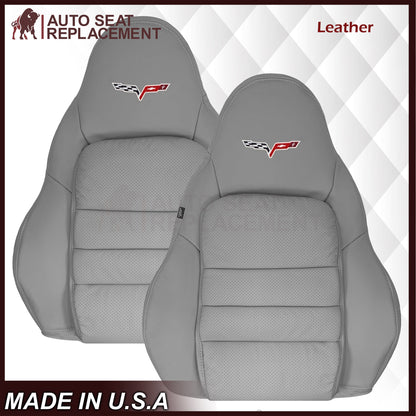 2005-2013 Chevy Corvette Replacement Seat Covers: C6 Gray Perforated