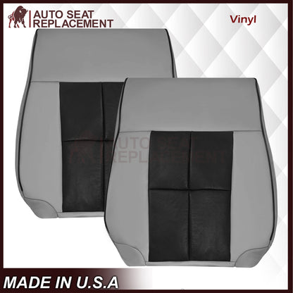 2007 - 2014 Lincoln Navigator Bottom Seat Cover in 2 Tone Gray & Black Leather or Vinyl