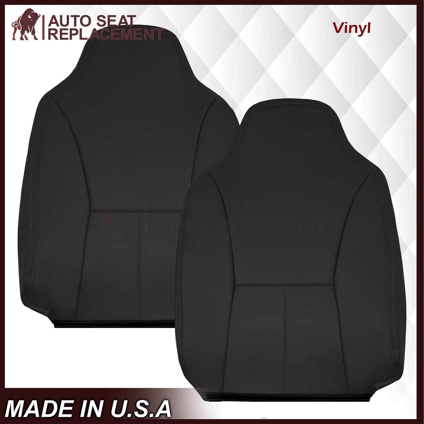 1998-2002 Dodge Ram 1500 Base Work Truck SINGLE CAB Seat Cover in Agate Very Dark Gray Vinyl