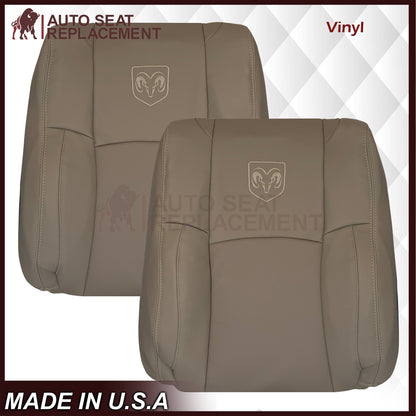 2009 - 2012 Dodge Ram 1500 2500 3500 Laramie Replacement Seat Cover in Light Pebble “Tan" With Perforated Inserts: Choose From Variants
