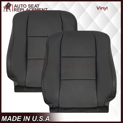 2005 - 2008 Acura TL Driver Or Passenger Seat Covers In Black: Choose Leather OR Synthetic Leather