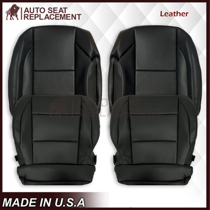 2005-2015 Nissan Titan Driver and Passenger Side Top and Bottom Seat Covers in Black : Choose from the variants
