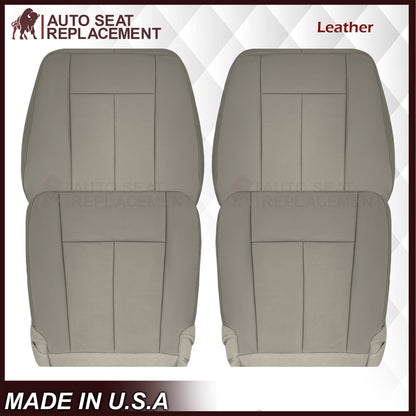 2007-2014 Ford Expedition Eddie Bauer/XLT PERFORATED Leather Replacement Seat Cover in Gray