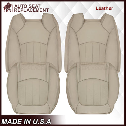 2008-2012 Buick Enclave Perforated Replacement Seat Covers In Tan: Choose Leather or Syn. Leather