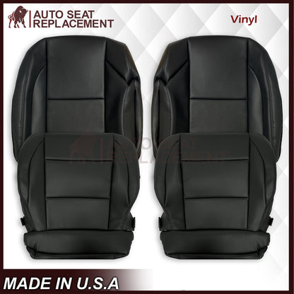 2005-2015 Nissan Titan Driver and Passenger Side Top and Bottom Seat Covers in Black : Choose from the variants