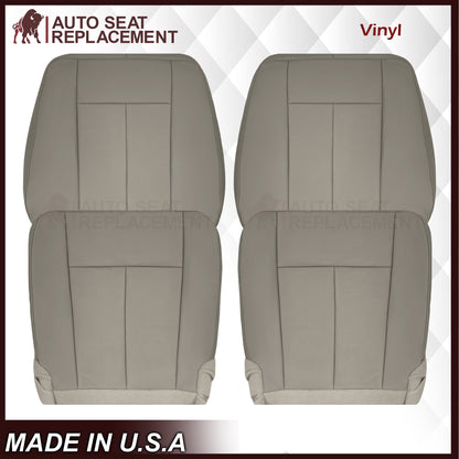 2007-2014 Ford Expedition Eddie Bauer/XLT PERFORATED Leather Replacement Seat Cover in Gray