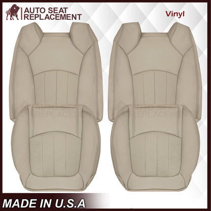 2008-2012 Buick Enclave Perforated Replacement Seat Covers In Tan: Choose Leather or Syn. Leather