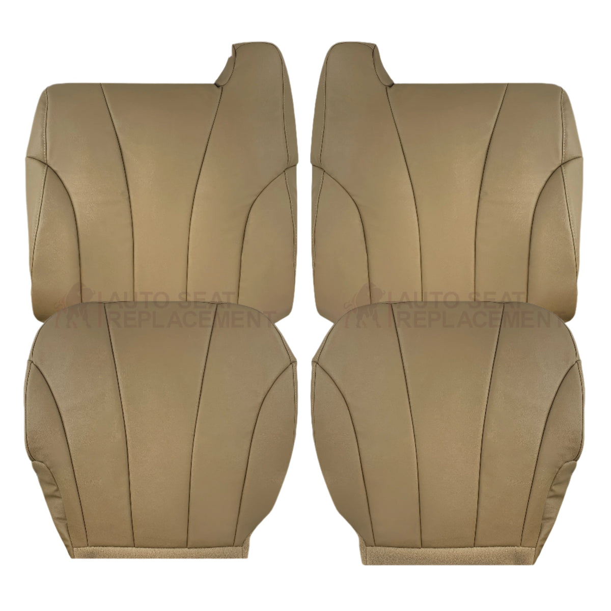 1999-2002 Chevy Silverado Work Truck in Dark Oak Tan Synthetic Leather