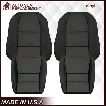 2005 - 2008 Acura TL Driver Or Passenger Replacement Genuine Leather or Synthetic Leather Seat Covers: Perforated Black
