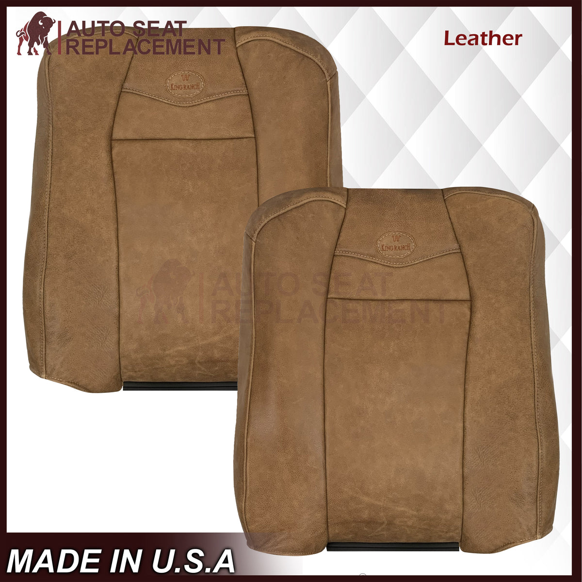 2001 - 2003 Ford F150 King Ranch (FITS EXTENDED CAB ONLY) Cowhide Genuine Leather Seat Covers