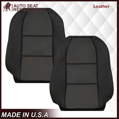 2005 - 2008 Acura TL Driver Or Passenger Replacement Genuine Leather or Synthetic Leather Seat Covers: Perforated Black