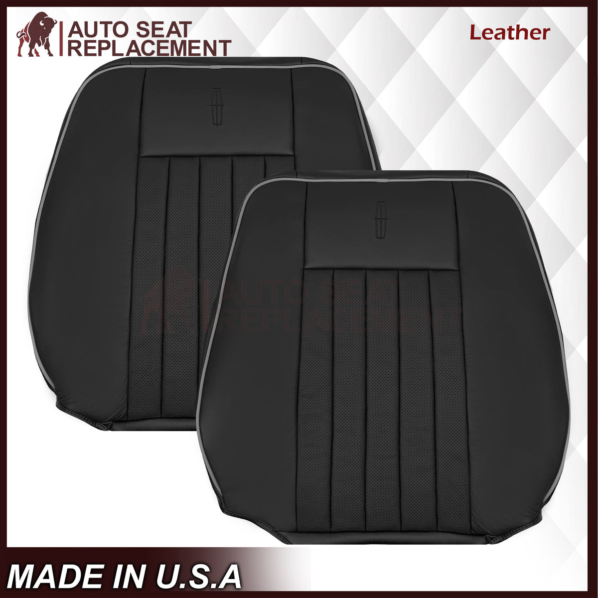 2003 - 2006 Lincoln Navigator Replacement Seat Covers in Black: Choose Genuine Leather or Vinyl