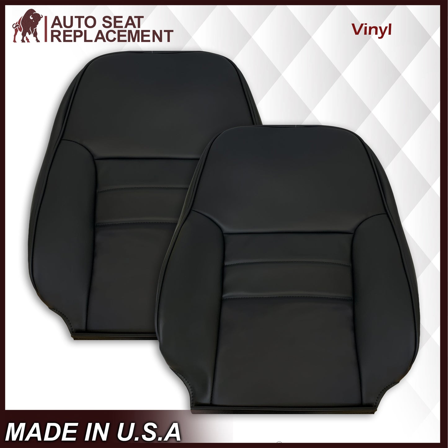 1994-1998 Ford Mustang Synthetic Replacement Seat Covers in Black: Choose From Variation