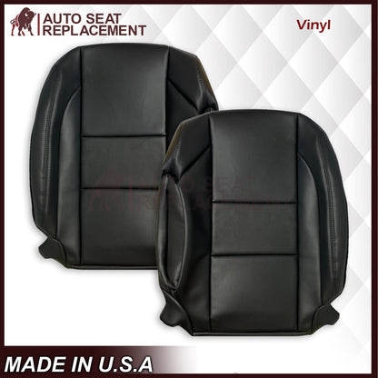 2005-2015 Nissan Titan Driver and Passenger Side Top and Bottom Seat Covers in Black : Choose from the variants