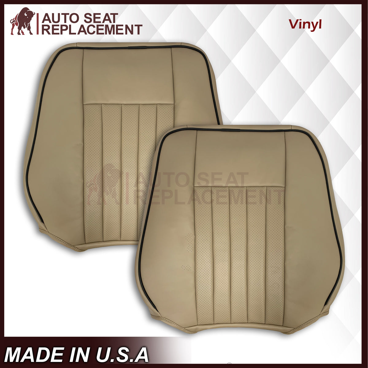 2005 2006 Lincoln Navigator Replacement Seat Covers in Camel Tan: Choose Genuine Leather or Vinyl