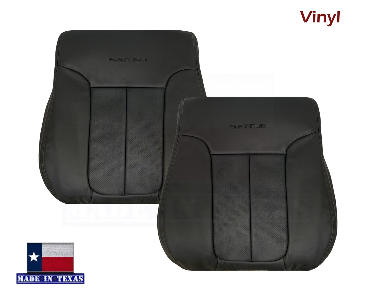 2009 - 2014 Ford F-150 PLATINUM EDITION Perforated Genuine Leather or Synthetic Leather Seat Covers