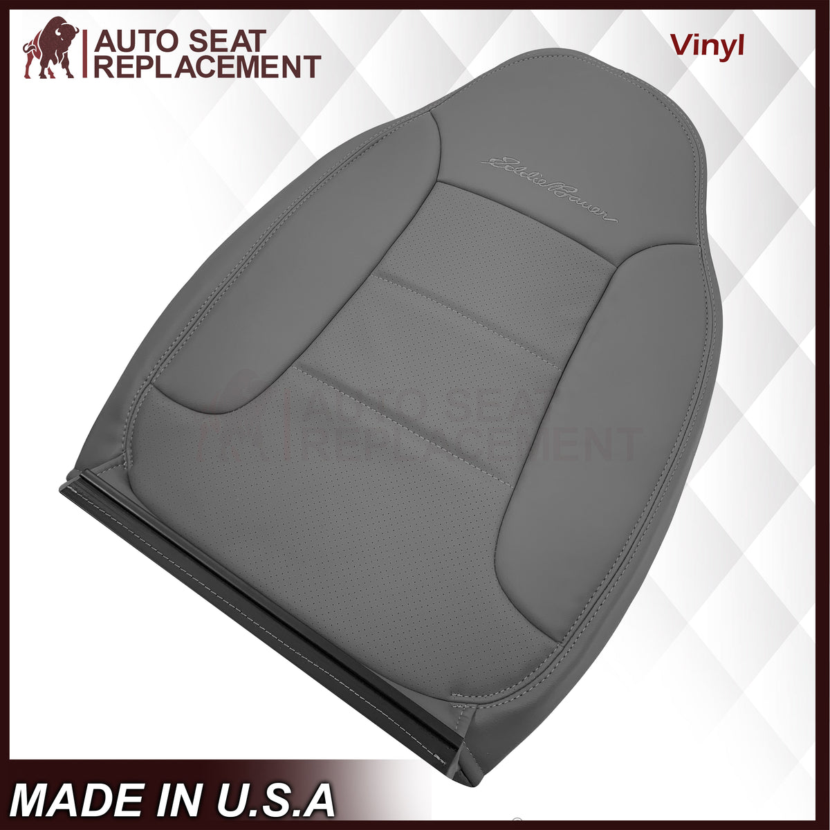 1992 - 1996 Ford Bronco Eddie Bauer Synthetic Leather Seat Cover In Gray