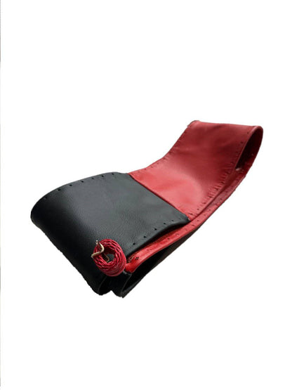 Black & Torch Red Leather Interior Piece Cover Set AUTOMATIC Transmission For 1997-2004 Chevy Corvette C5