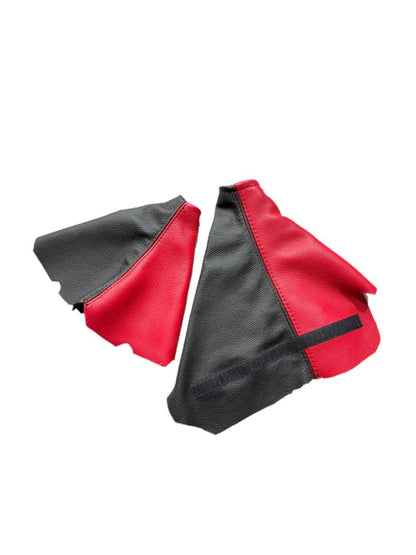 For 1997-2004 Chevy Corvette C5 Torch Red & Black Leather Interior Piece Cover Set
