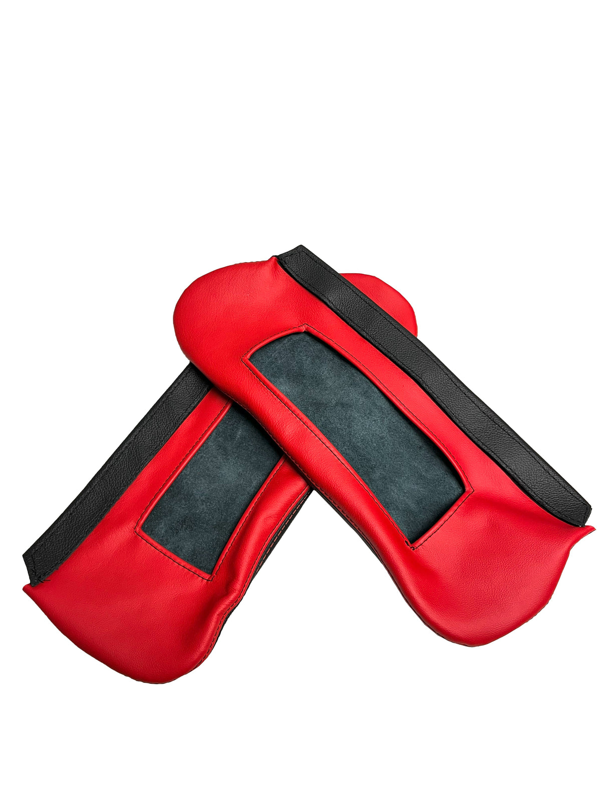 For 1997-2004 Chevy Corvette C5 Torch Red & Black Leather Interior Piece Cover Set