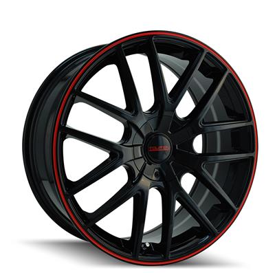 WHEEL ALUM BLK/RED 17X7.5