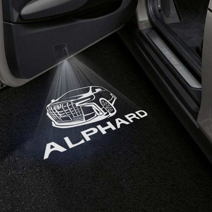 Toyota Alphard 1st/2nd Gen Door Stick On Puddle Lights Various Designs 2002-2015