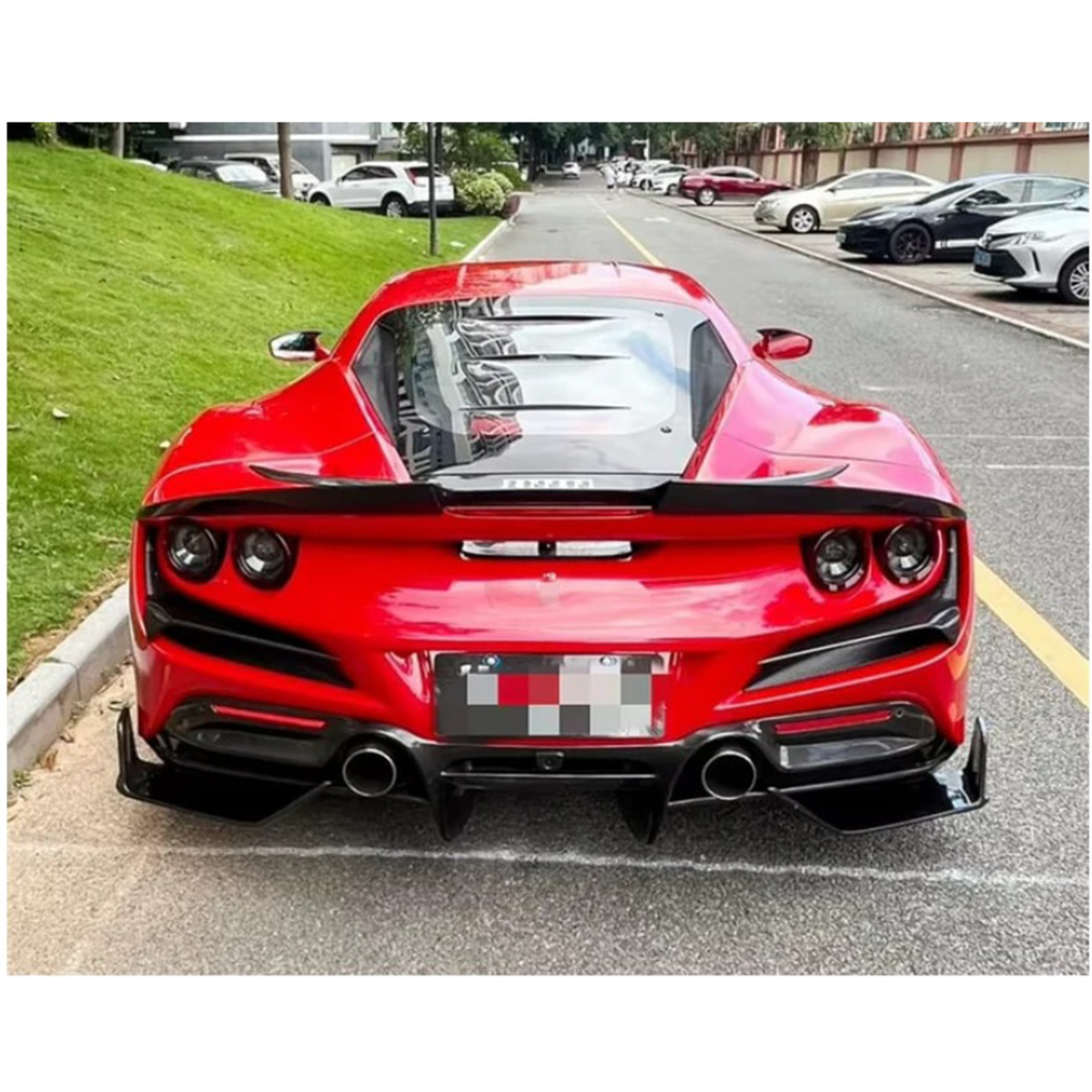 Carbon Fiber R Style Rear Spoiler for Ferrari F8