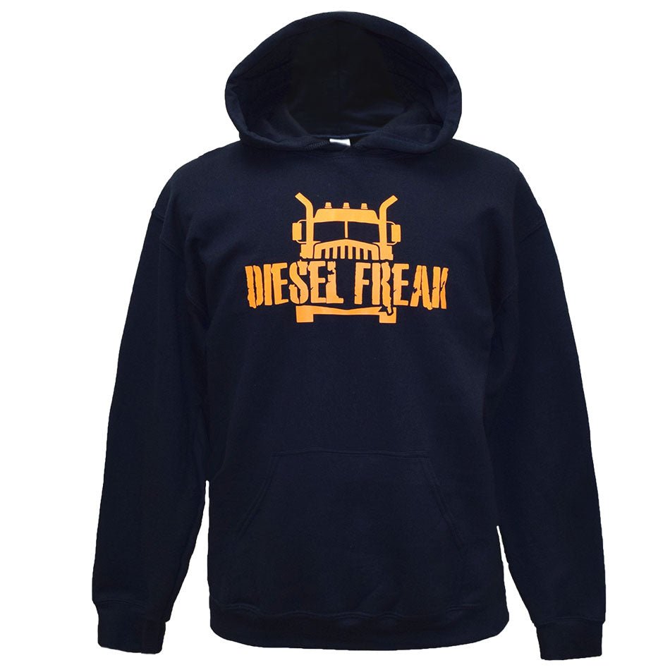 Truckin Freak Navy & Orange Adult Hoodie