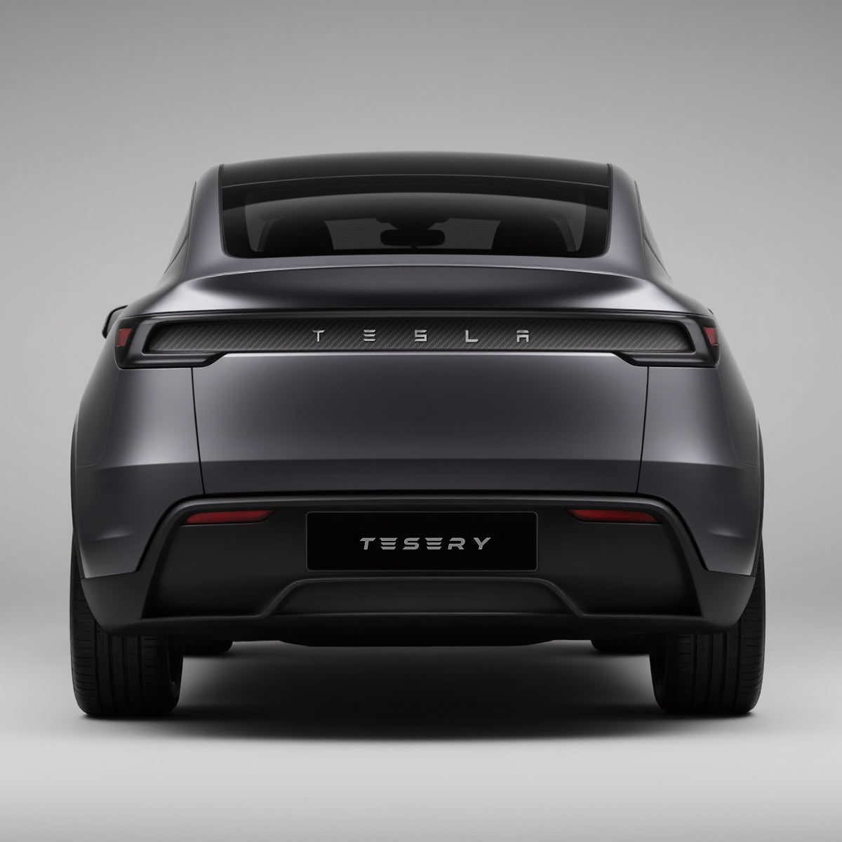 Trunk Tailgate Applique for Tesla Model Y Juniper - Real Dry Molded Carbon Fiber